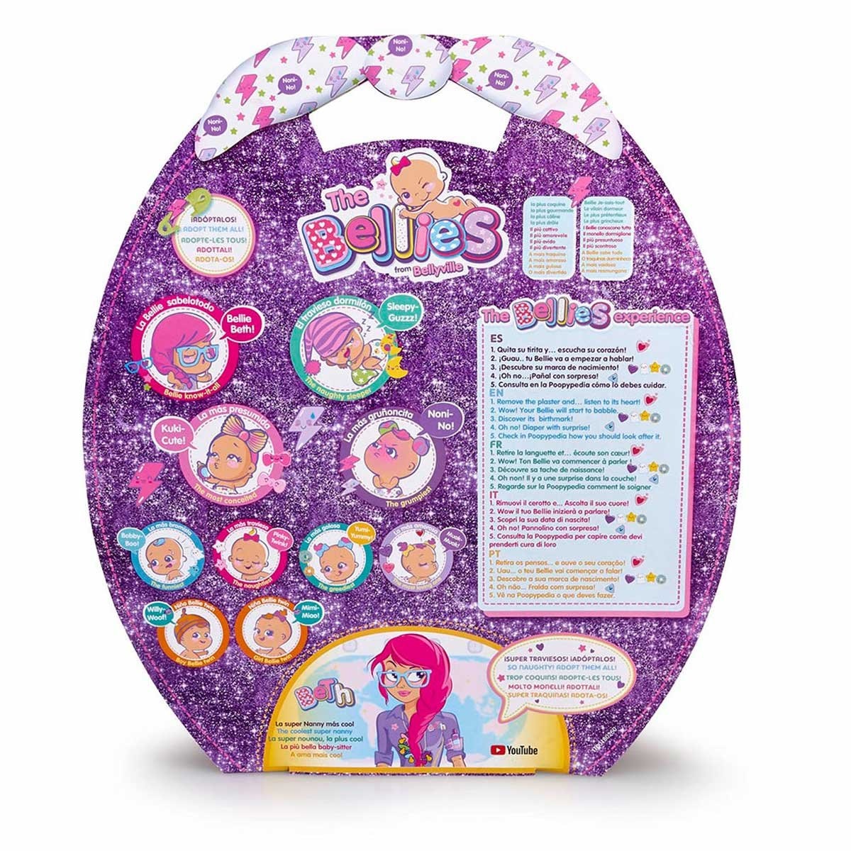 FAMOSA – The Bellies Noni No Muñeca Interactiva con Voz, Latido y Accesorios - Imagen 5