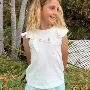 Camiseta niña blanca Spring is coming