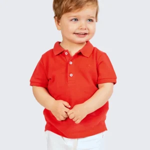 Polo de bebé rojo
