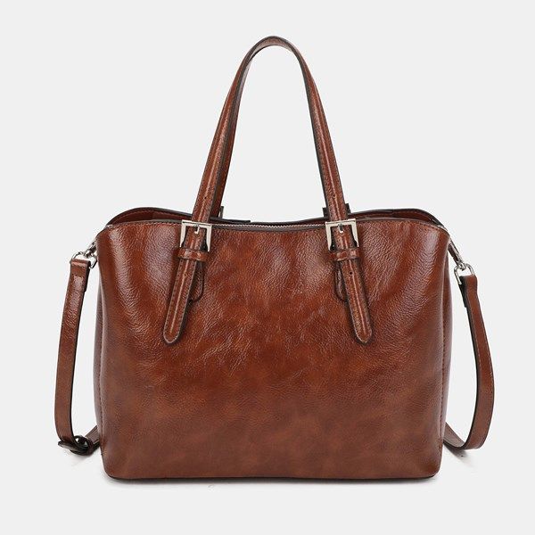 Bolso de mano BINNARI Freeda color cuero - Imagen 6