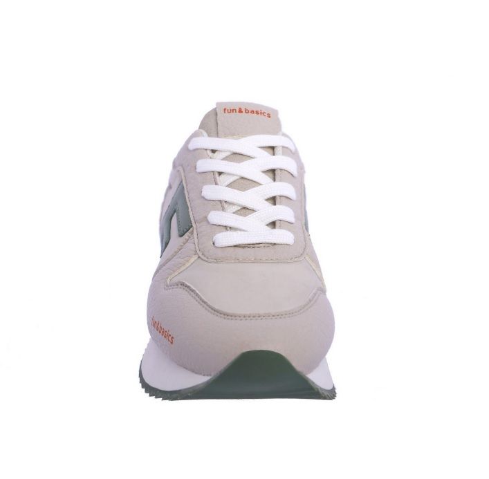 Zapatillas deportivas para mujer Fun and Basics Iris de nylon beige - Imagen 4