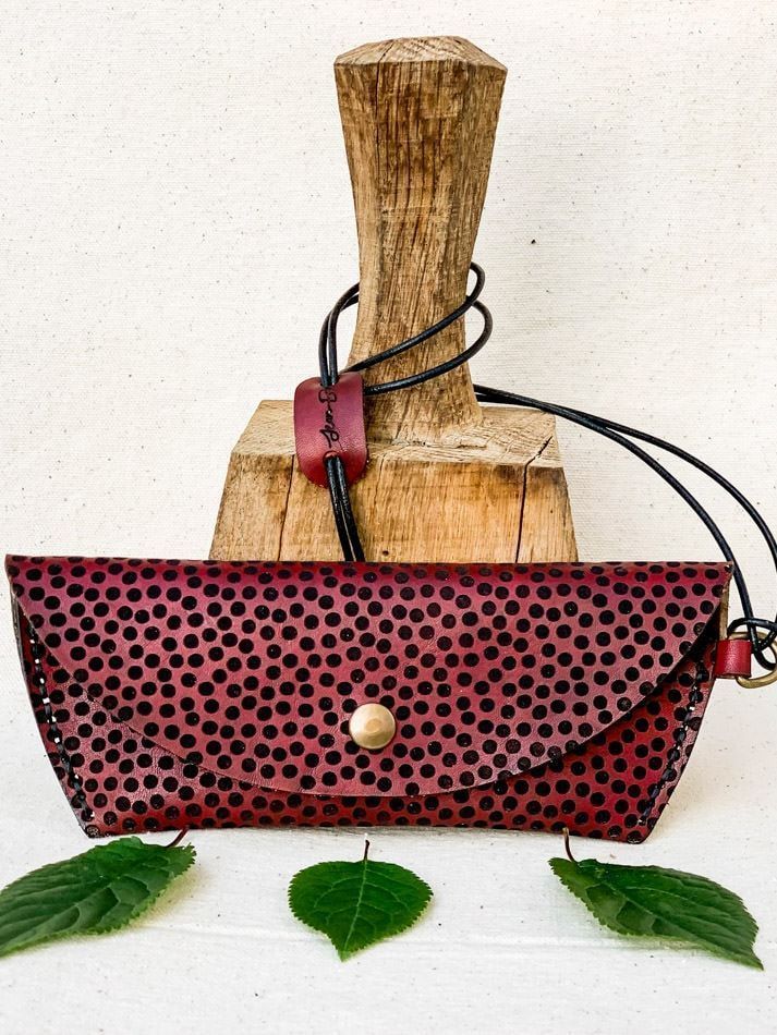 Funda de gafas Topos Rojo