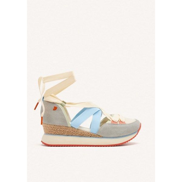 Zapatillas abiertas GIOSEPPO en piel de cuña rafia Hinesburg - Imagen 3