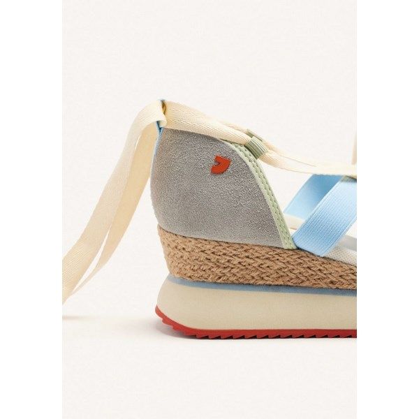 Zapatillas abiertas GIOSEPPO en piel de cuña rafia Hinesburg - Imagen 4