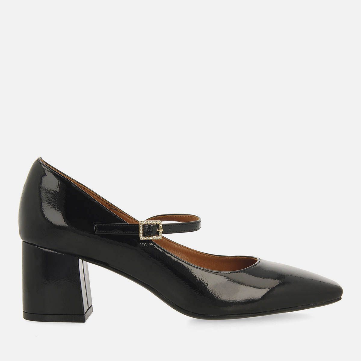 Zapatos GIOSEPPO MARY-JANE de tacón charol WINDHAM negro - Imagen 4