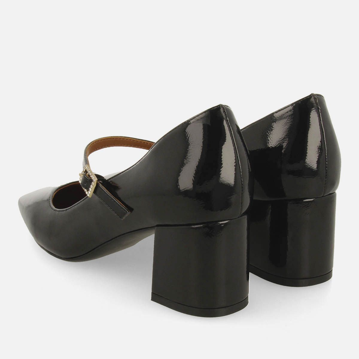 Zapatos GIOSEPPO MARY-JANE de tacón charol WINDHAM negro - Imagen 6