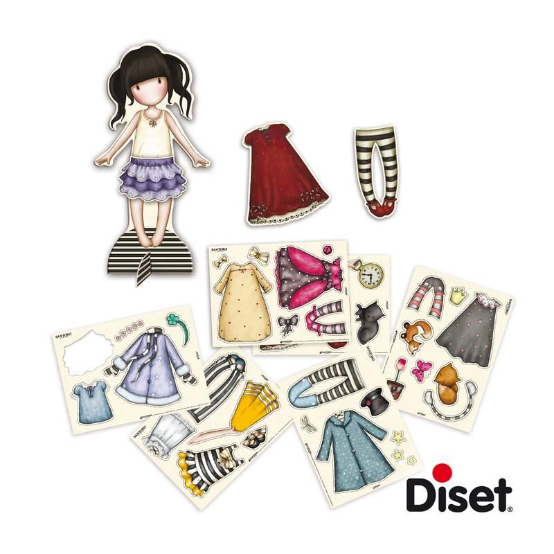 DISET – Gorjuss Santoro Viste a Ruby | Juego Magnético Niñas 6 Láminas Vestidos - Imagen 9
