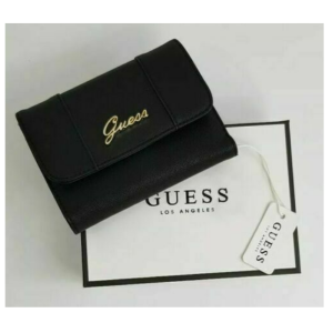GUESS – Monedero Mujer Negro Small Wallet SWBLEJP1964 Logo Dorado Oferta