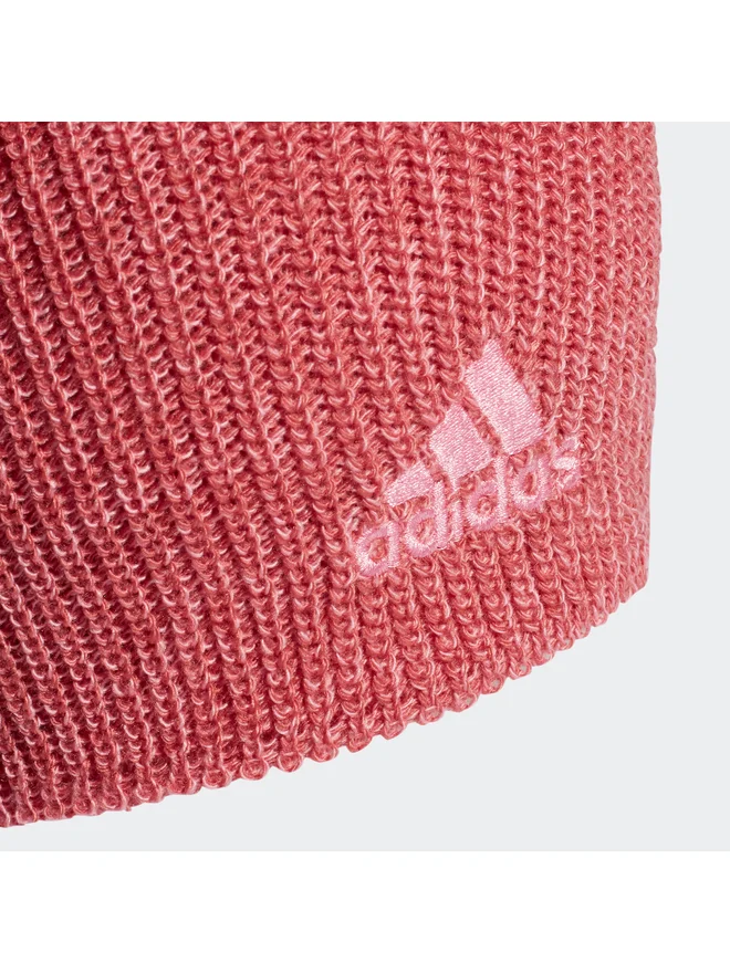 ADIDAS – Gorro adidas Melange Beanie HL4826 Rosa Unisex Punto Acanalado Invierno - Imagen 3