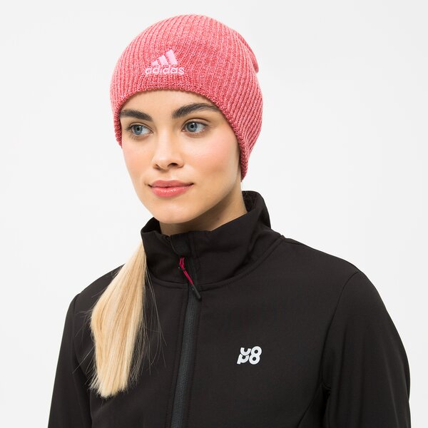 ADIDAS – Gorro adidas Melange Beanie HL4826 Rosa Unisex Punto Acanalado Invierno - Imagen 7