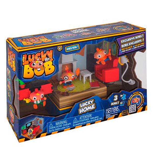 LUCKY BOB – Playset Lucky Bob Home Serie 1 con 3 Figuras y Accesorios Juguete Infantil - Imagen 2
