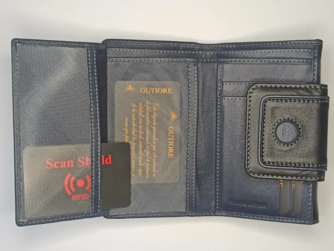 Billetero GUTIORE · Para mujer en PIEL · Grande con monedero · Protección RFID - Imagen 5