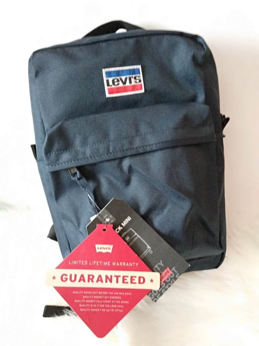 LEVI´S – Mochila Levi’s Mini L Pack Azul Marino 13 L Unisex 37×23,5×10,5 cm Trabajo Universidad Gym - Imagen 7