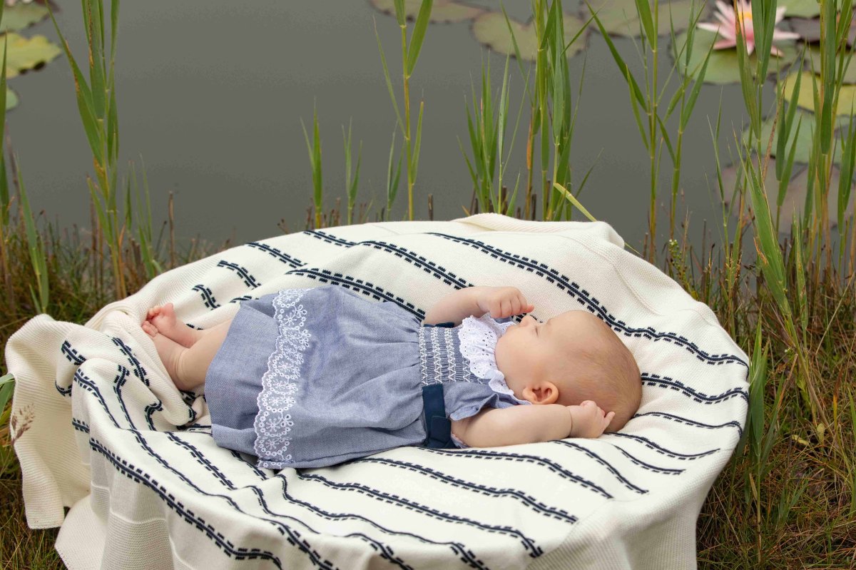 Vestido marino lazos y cuello recién nacida | Dr. Kid by Charanga - Imagen 4