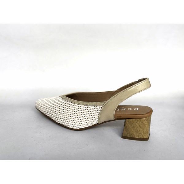 Zapatos de tacón tipo salón destalonados D’Chicas trenzado skin - Imagen 3