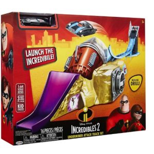 DISNEY – Set de Pista de Ataque del Subterráneo de Los Increíbles 2 – Juguete de Acción y Aventura 74949 para Niños.