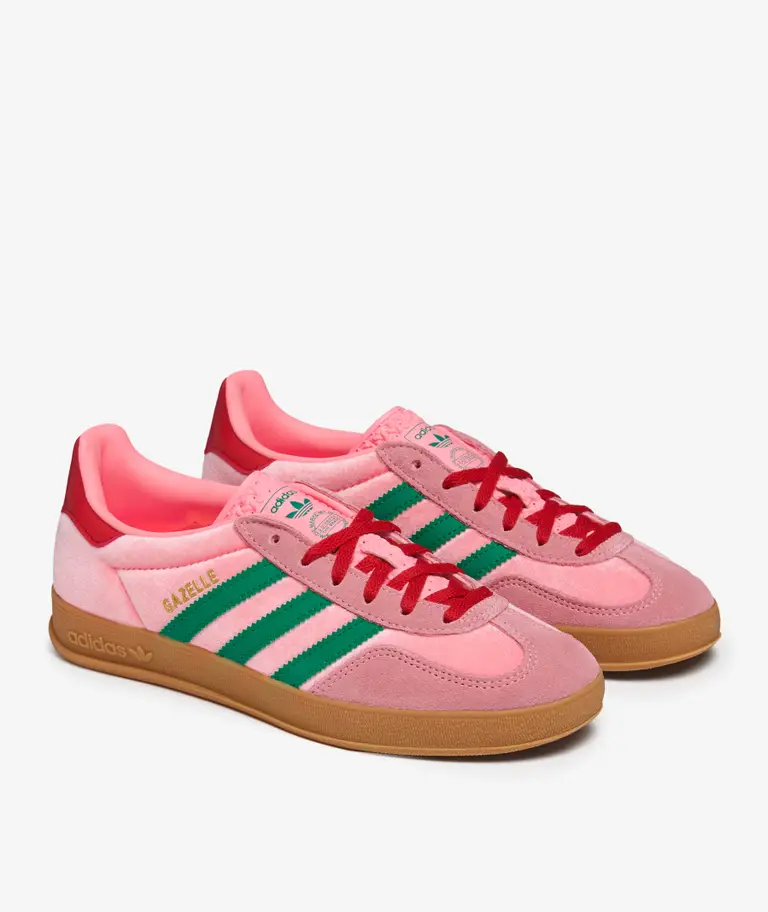 ADIDAS – Gazelle Indoor Mujer Rosa Verde JI2713 Zapatillas Retro Talla 38 - Imagen 3