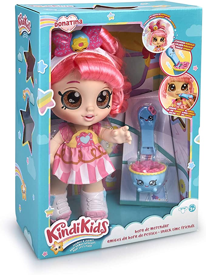 FAMOSA – Muñeca Kindi Kids Donatina Interactiva con Helados 25 cm Regalo Niña - Imagen 5