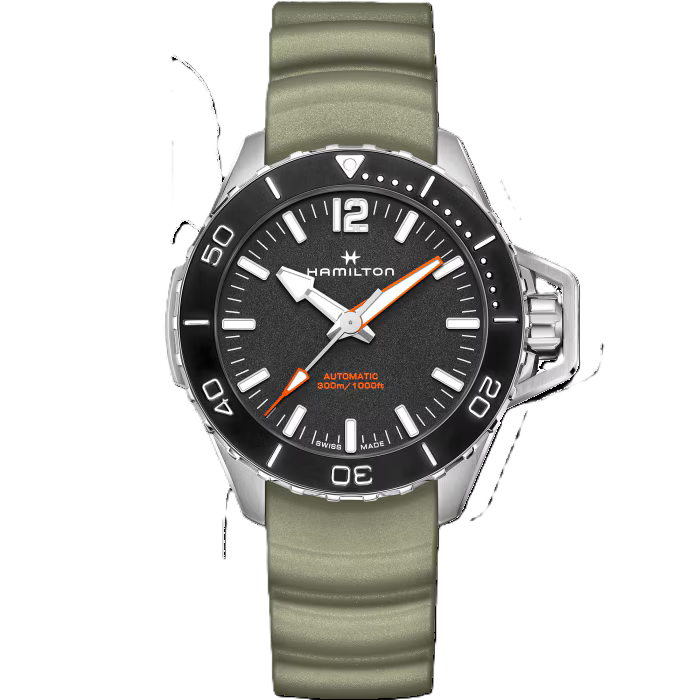 Khaki Navy Frogman Auto 46 mm ref.-H77825331 - Imagen 2