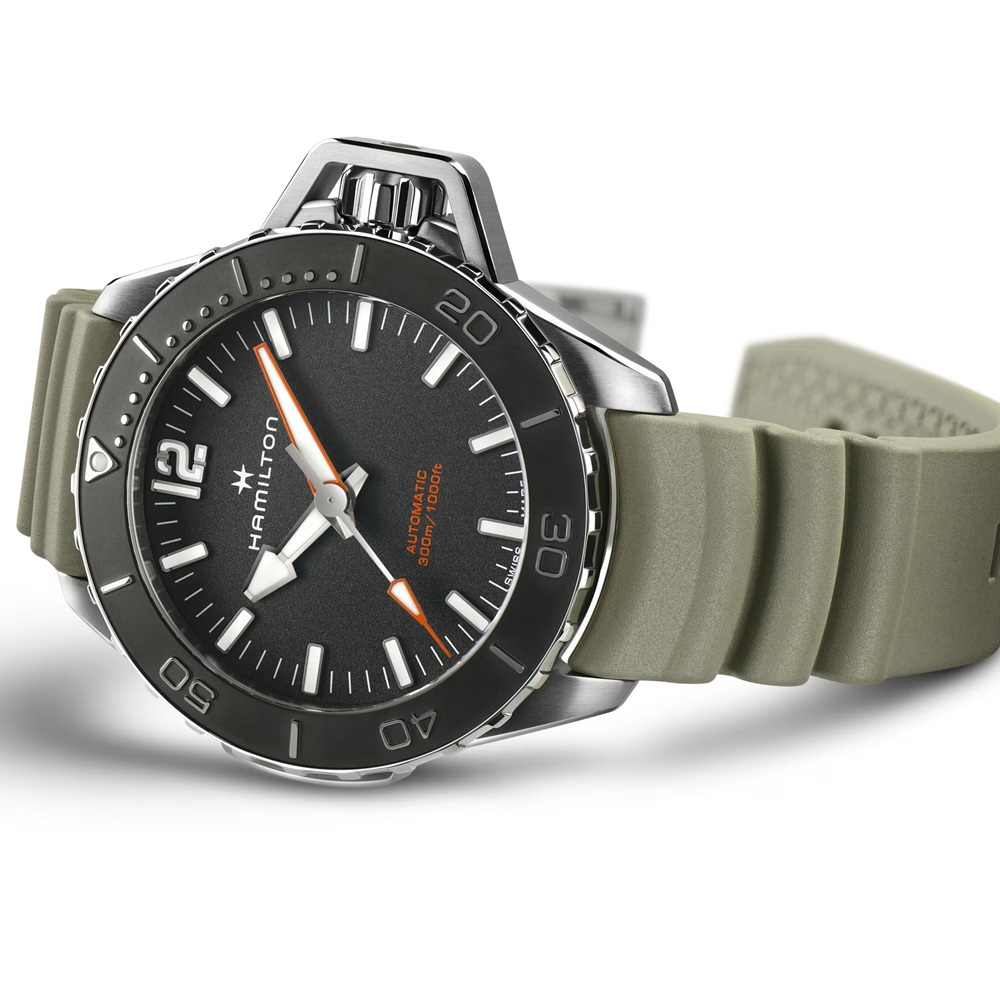 Khaki Navy Frogman Auto 46 mm ref.-H77825331 - Imagen 4