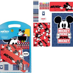 DISNEY – Set Escolar Completo Mickey Mouse Disney Oficial 16 Piezas – Vuelta al Cole