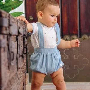 Conjunto ranita topo celeste bebé niño