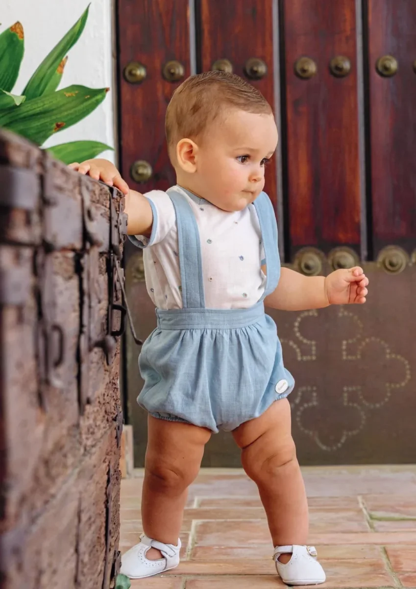 Conjunto ranita topo celeste bebé niño - Imagen 2