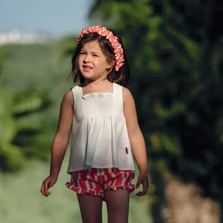 Blusa blanca tirantes niña - Imagen 3