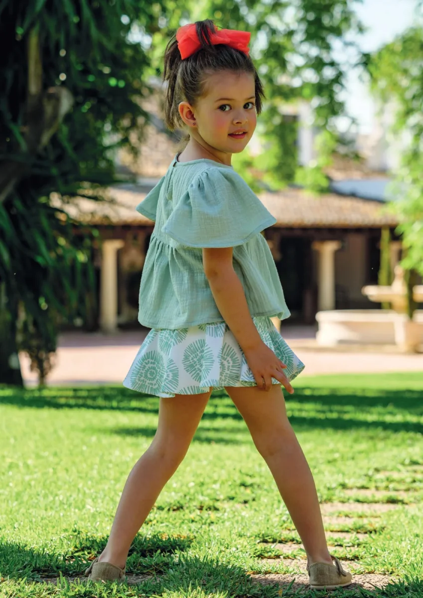 Falda niña verde vuelo - Imagen 2