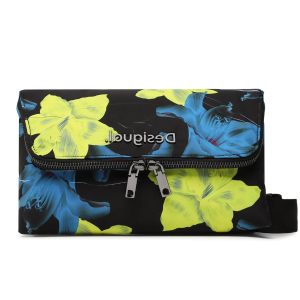 DESIGUAL – Bolso Desigual Jade Venecia Negro Floral para Mujer | Bandolera Pequeña
