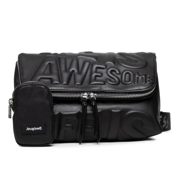 DESIGUAL – Bolso Bandolera Desigual Pompeya Venecia Negro 22SAXP34 - Imagen 3