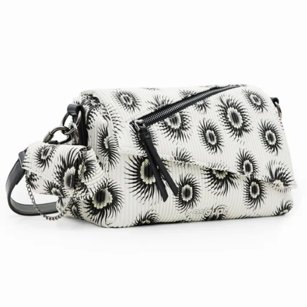 DESIGUAL – Bolso Bandolera Desigual Merxilini Phuket Mini Blanco y Negro - Imagen 2