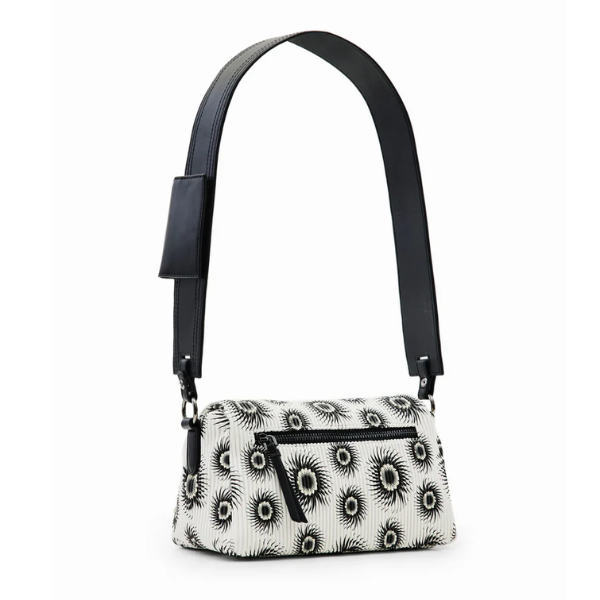 DESIGUAL – Bolso Bandolera Desigual Merxilini Phuket Mini Blanco y Negro - Imagen 4