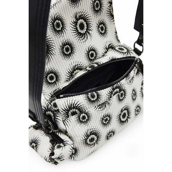 DESIGUAL – Bolso Bandolera Desigual Merxilini Phuket Mini Blanco y Negro - Imagen 5