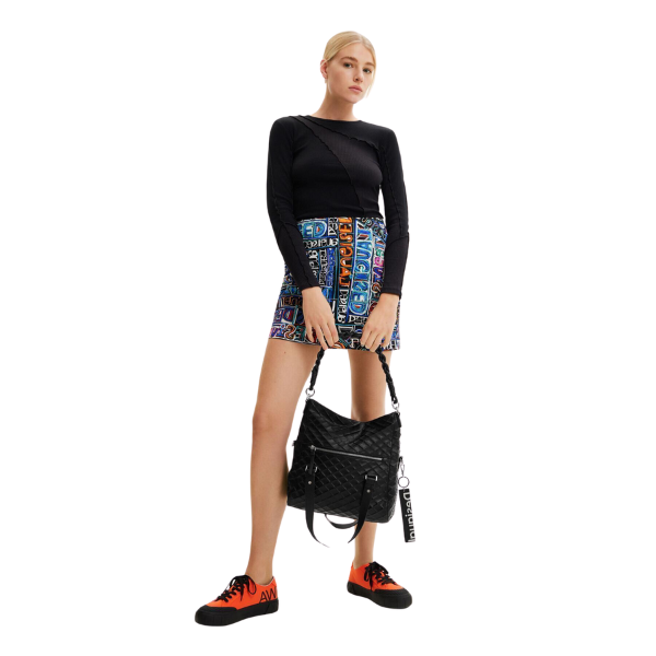 DESIGUAL – Bolso Desigual Negro Mujer Loverty 2.0 Blogy Multiposición 23SAXP66 - Imagen 8