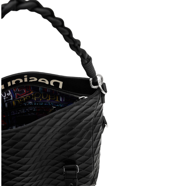 DESIGUAL – Bolso Desigual Negro Mujer Loverty 2.0 Blogy Multiposición 23SAXP66 - Imagen 7
