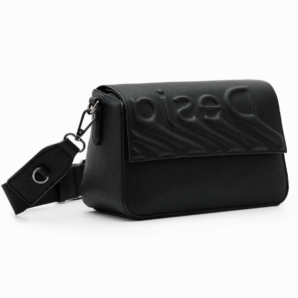 DESIGUAL – Bolso Psico Logo Phuket Negro Mujer 23x15x10 cm Bandolera - Imagen 3