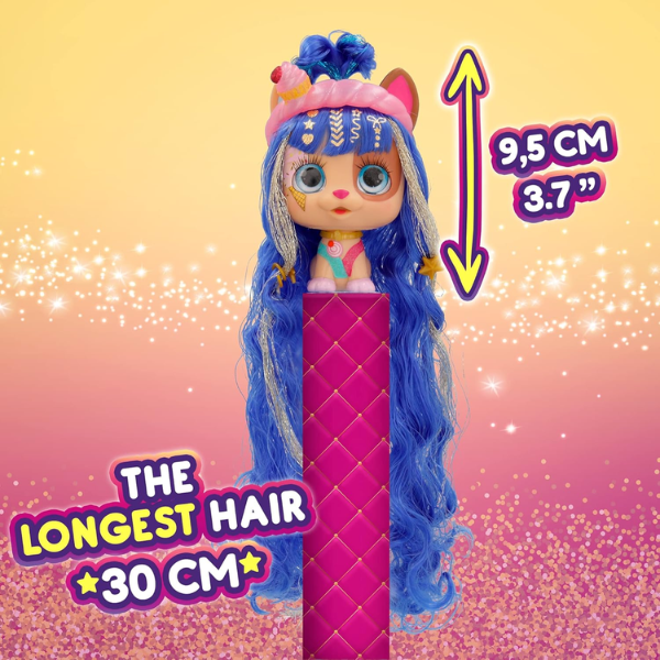IMC TOYS – VIP Pets Celebripets Perrita Sorpresa 711938 Pelo Largo Botella Dorada - Imagen 5