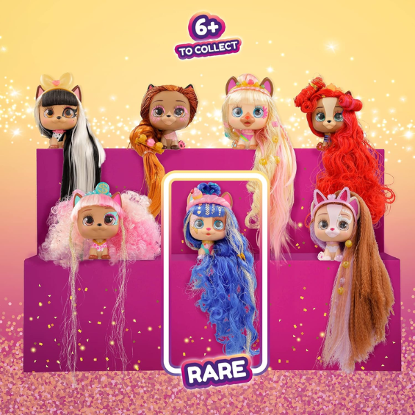 IMC TOYS – VIP Pets Celebripets Perrita Sorpresa 711938 Pelo Largo Botella Dorada - Imagen 6