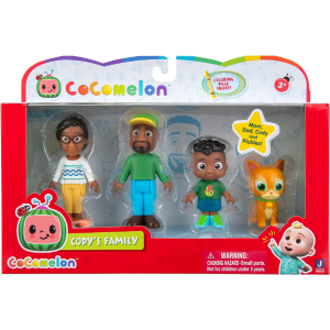 COCOMELON – Pack de 4 Figuras Cocomelon Familia de Cody Original JWC0222 Mom Dad Cody Pickles