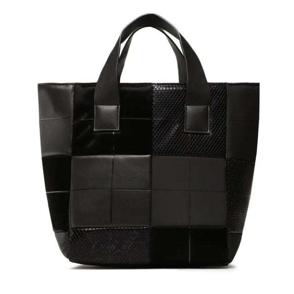 DESIGUAL – Bolso Shopper Desigual Negro Mujer Bad Damas Valdivia Grande Elegante 23SAXP91 - Imagen 5