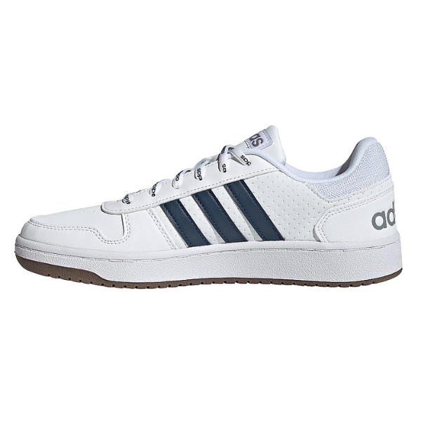 ADIDAS – Zapatillas de Hombre Hoops 2.0 Blancas Azul Marino - Imagen 4
