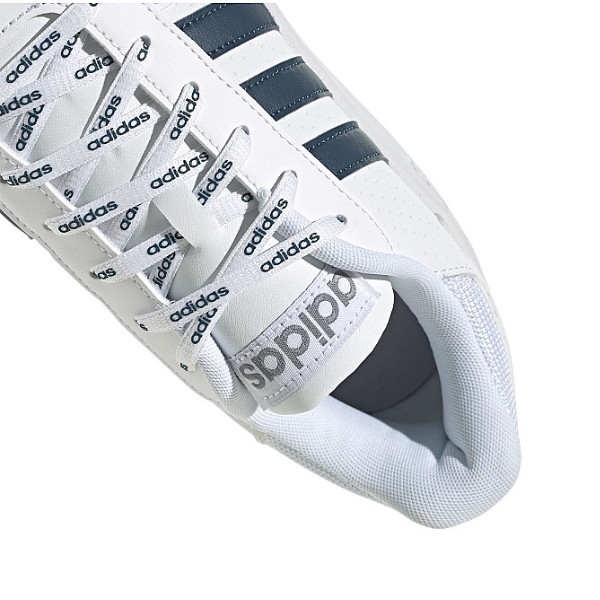 ADIDAS – Zapatillas de Hombre Hoops 2.0 Blancas Azul Marino - Imagen 7