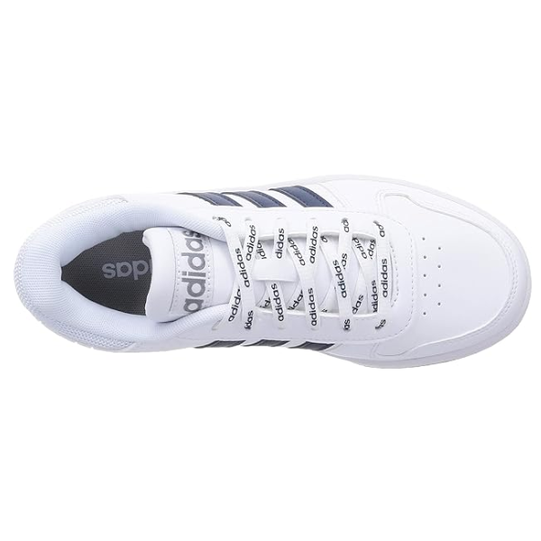 ADIDAS – Zapatillas de Hombre Hoops 2.0 Blancas Azul Marino - Imagen 6