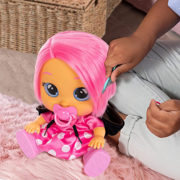 BEBÉS LLORONES – Muñeca Bebés Llorones Dressy Minnie Pelo Real - Imagen 7