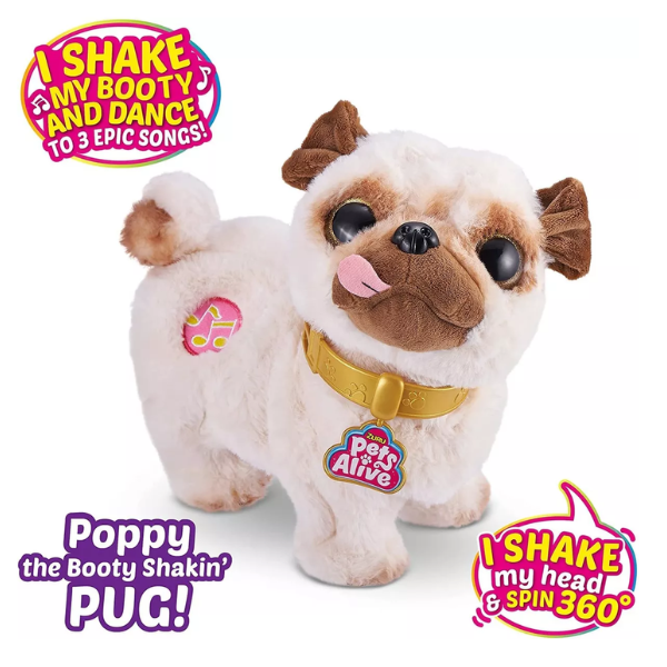 PETS ALIVE – Poppy Perro Interactivo que Baila y Canta – Peluche Musical Infantil - Imagen 3