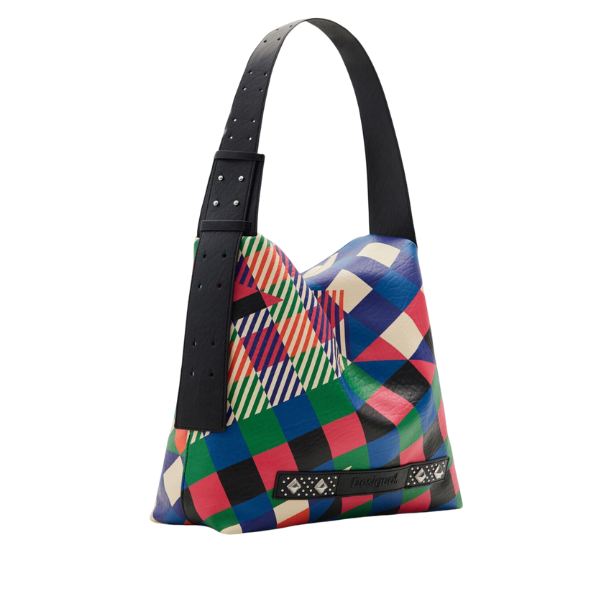 DESIGUAL -Bolso de Mujer Desigual Coqueta Estrasburgo Multicolor 23WAXP80/9019 32×30 cm - Imagen 3