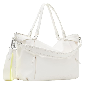 DESIGUAL – Bolso Desigual Libia 2.0 Half Logo Blanco Grande