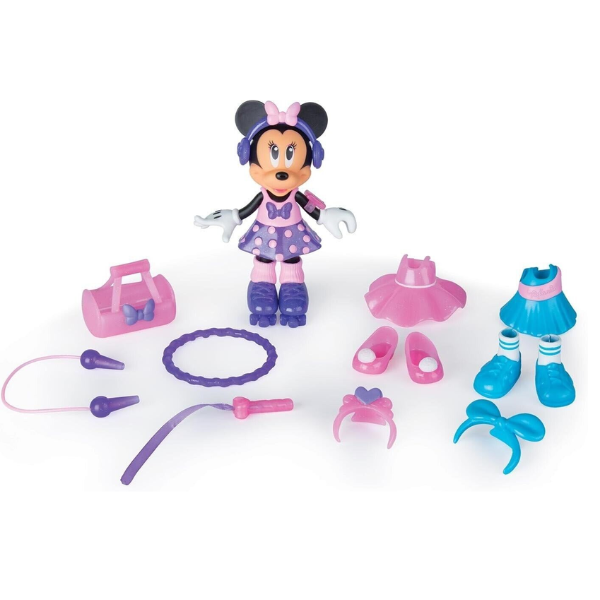 IMC TOYS – Muñeca Minnie Mouse Princesa 15 cm – Incluye 3 Vestidos y Accesorios - Imagen 5