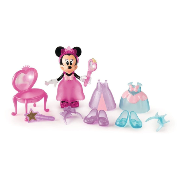 IMC TOYS – Muñeca Minnie Mouse Princesa 15 cm con 3 Vestidos y Accesorios – Disney - Imagen 4